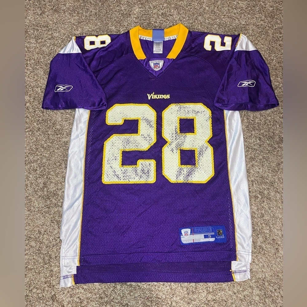Vintage Reekbok Adrian Peterson‎ #28 Minnesota Vikings Jersey Men's Size SMALL